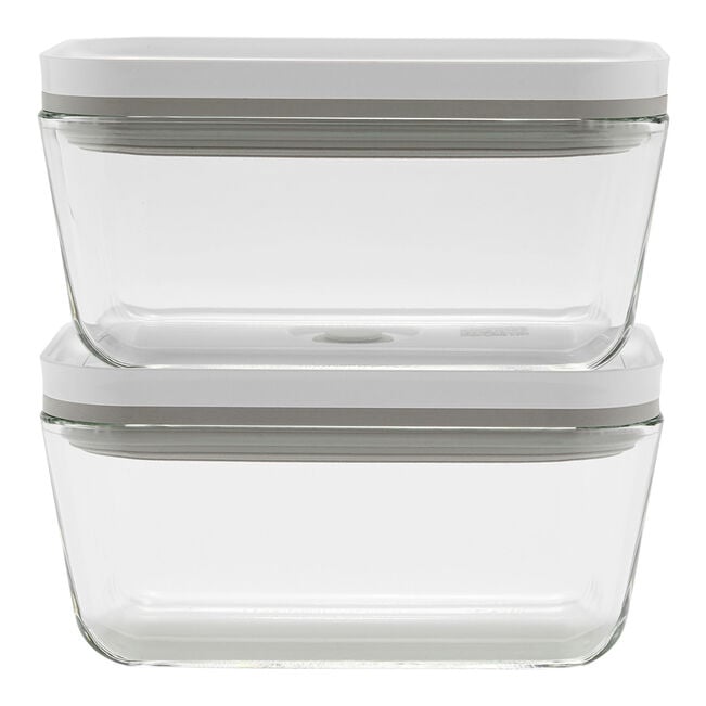 ZWILLING Fresh & Save 2-pc Medium Vacuum Container, Glass, Grey