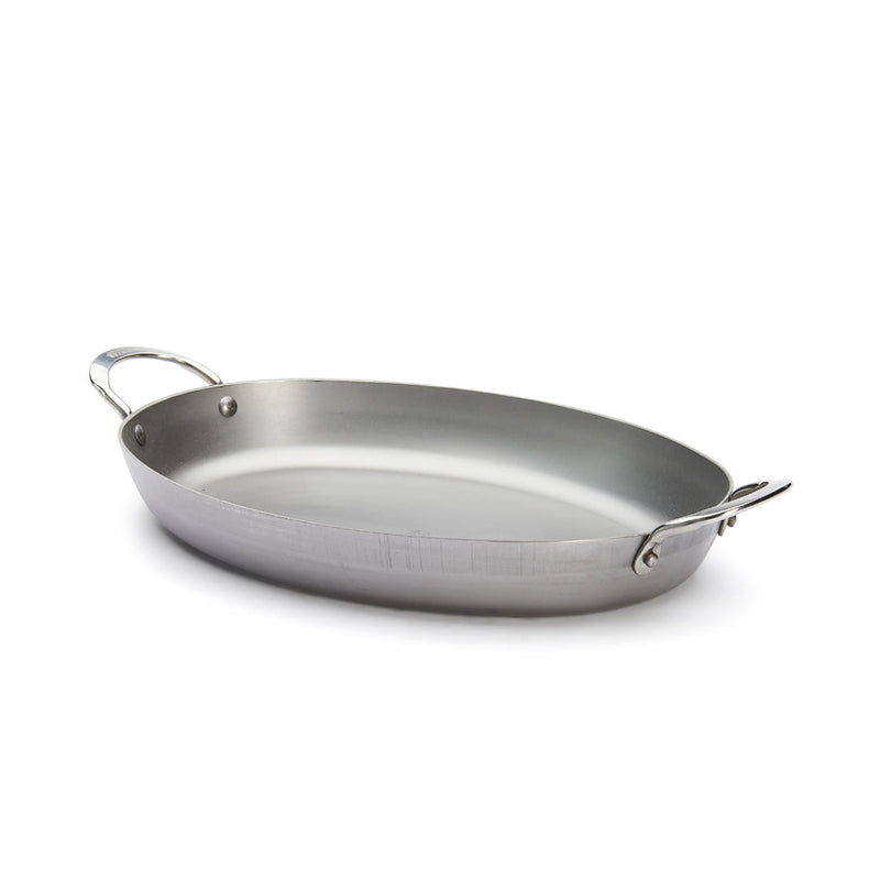 Load image into Gallery viewer, de Buyer MINERAL B Carbon Steel Oval Roasting Pan
