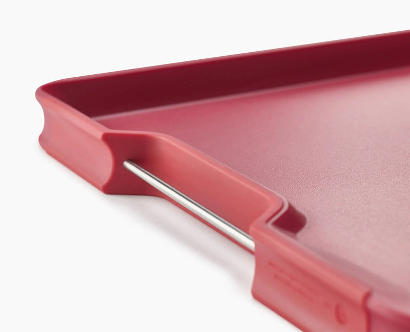 Load image into Gallery viewer, Joseph Joseph Cut&amp;Carve™ Plus Multi-function Red Cutting Board
