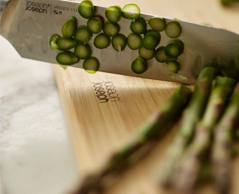 Load image into Gallery viewer, Joseph Joseph Folio™ Steel 3-Piece Bamboo Cutting Board Set With Stainless-Steel Case
