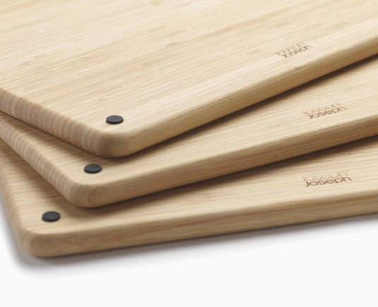 Joseph Joseph Folio™ Steel 3-Piece Bamboo Cutting Board Set With Stainless-Steel Case