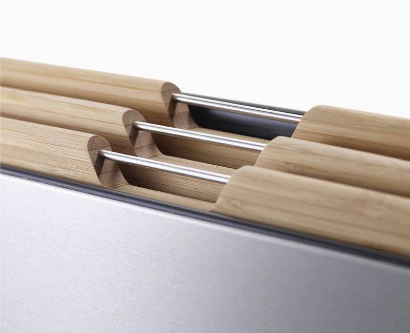 Load image into Gallery viewer, Joseph Joseph Folio™ Steel 3-Piece Bamboo Cutting Board Set With Stainless-Steel Case
