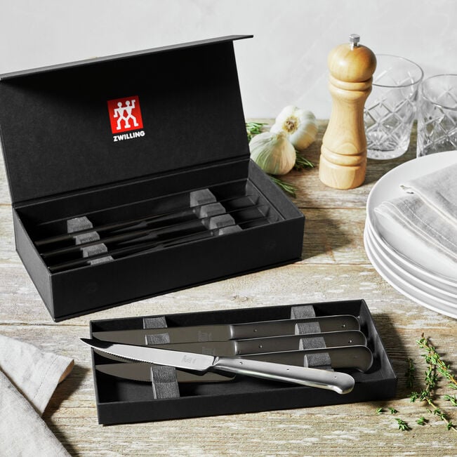 Load image into Gallery viewer, Zwilling 8-pc, Stainless Steel Porterhouse Steak Knife Set
