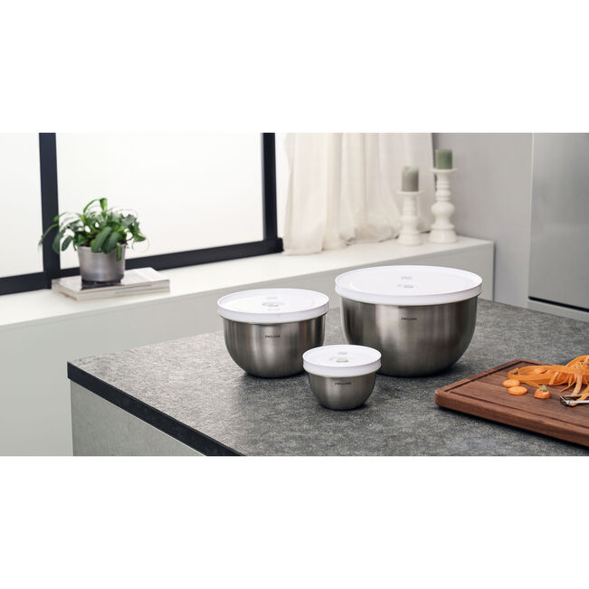 Load image into Gallery viewer, ZWILLING Fresh &amp; Save Vacuum bowl set S/M/L / 6-pc, stainless steel, silver-white *Flash Sale
