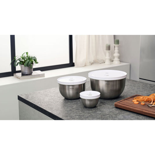 ZWILLING Fresh & Save Vacuum bowl set S/M/L / 6-pc, stainless steel, silver-white *Flash Sale