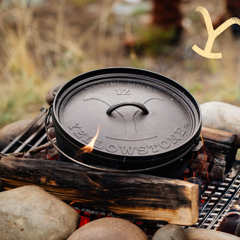Load image into Gallery viewer, Lodge Yellowstone™ 12 Inch / 8 Quart Seasoned Cast Iron Deep Camp Dutch Oven
