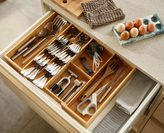 Joseph Joseph DrawerStore™ Bamboo Expanding Cutlery, Utensil & Gadgets Organizer