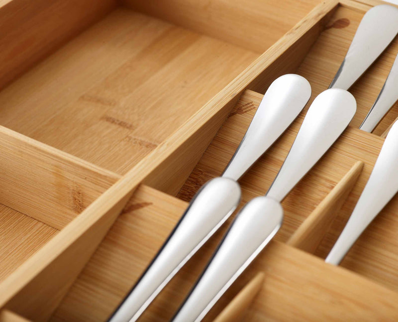 Load image into Gallery viewer, Joseph Joseph DrawerStore™ Bamboo Expanding Cutlery, Utensil &amp; Gadgets Organizer
