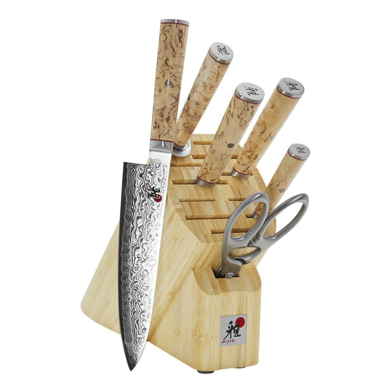 Load image into Gallery viewer, Miyabi Birchwood SG2 7-Piece Knife Block Set
