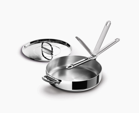 Load image into Gallery viewer, Joseph Joseph Space Steel Folding Handle 3.5Qt. Sauté Pan &amp; Lid

