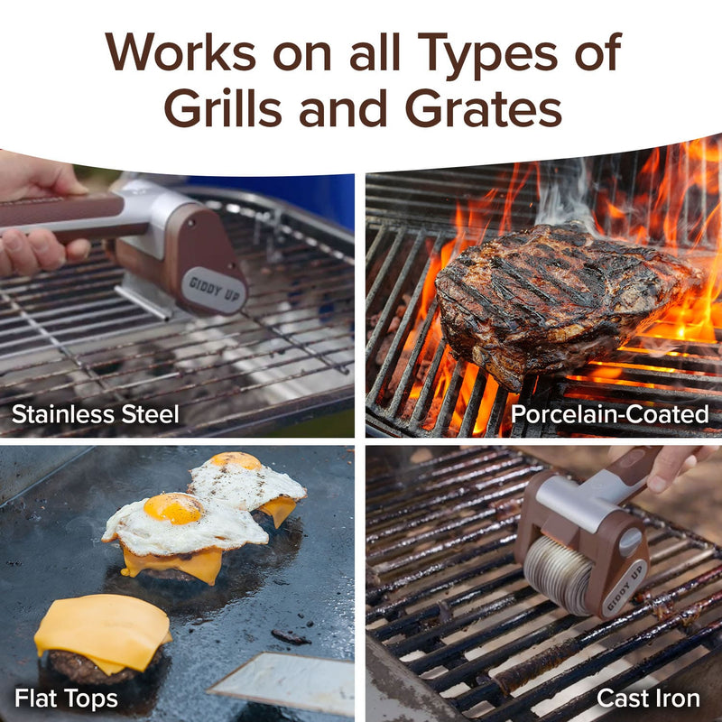 Load image into Gallery viewer, Horsepower Giddy Up Bristle Free Cordless Grill Brush
