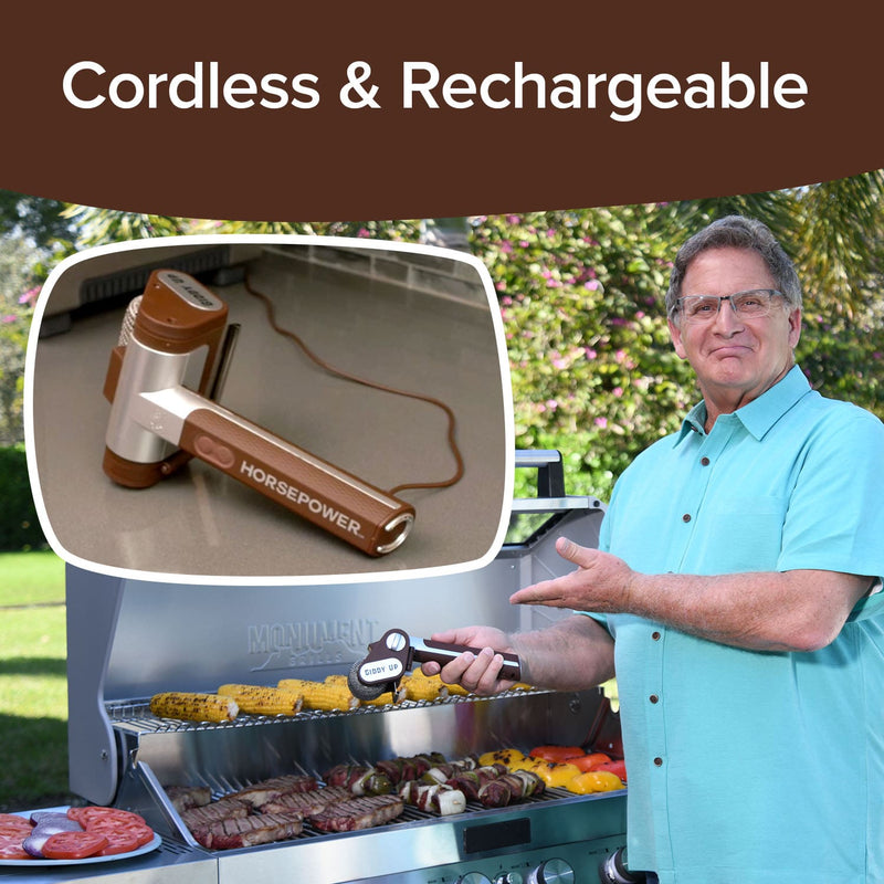 Load image into Gallery viewer, Horsepower Giddy Up Bristle Free Cordless Grill Brush
