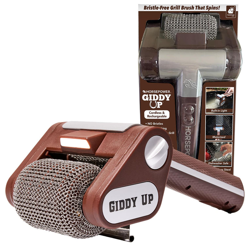 Load image into Gallery viewer, Horsepower Giddy Up Bristle Free Cordless Grill Brush
