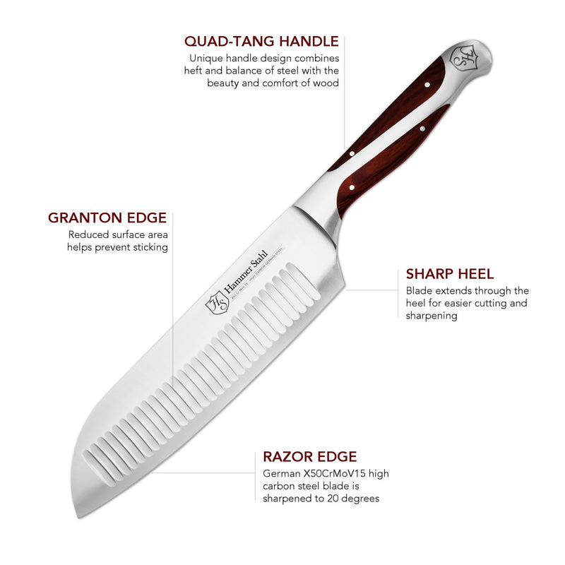 Load image into Gallery viewer, Hammer Stahl 7.5&quot; Santoku Knife
