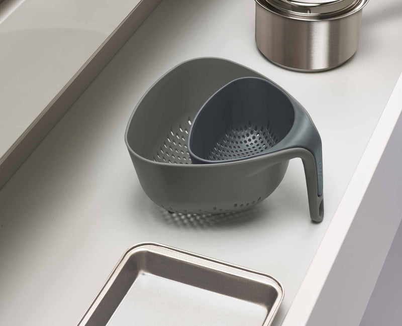 Load image into Gallery viewer, Joseph Joseph Nest™ 2-piece Gray Colander Set
