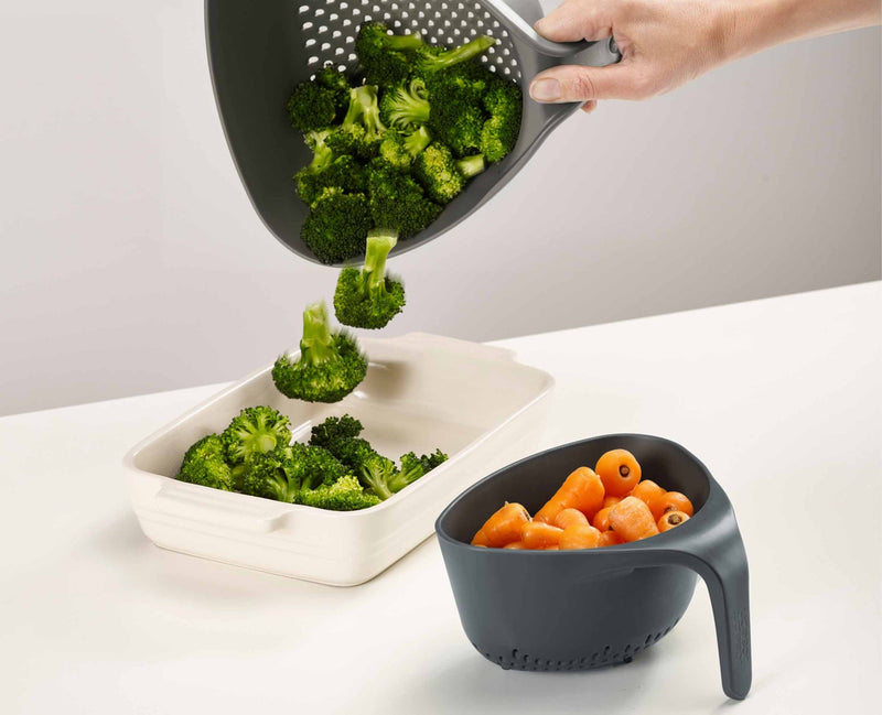 Load image into Gallery viewer, Joseph Joseph Nest™ 2-piece Gray Colander Set
