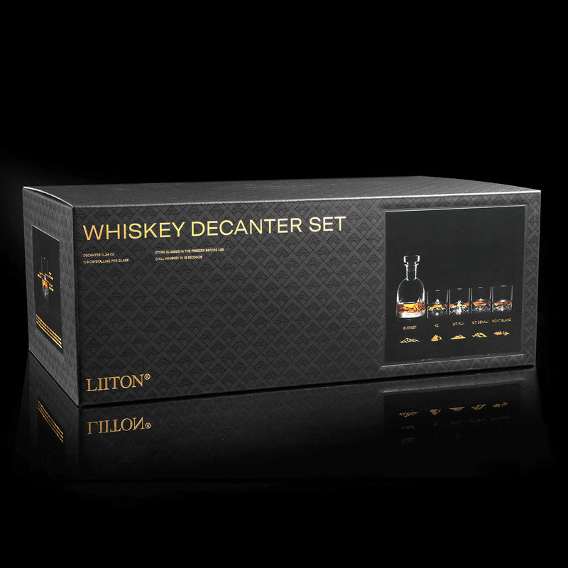 Load image into Gallery viewer, Liiton The Peaks Crystal Whiskey Decanter Set
