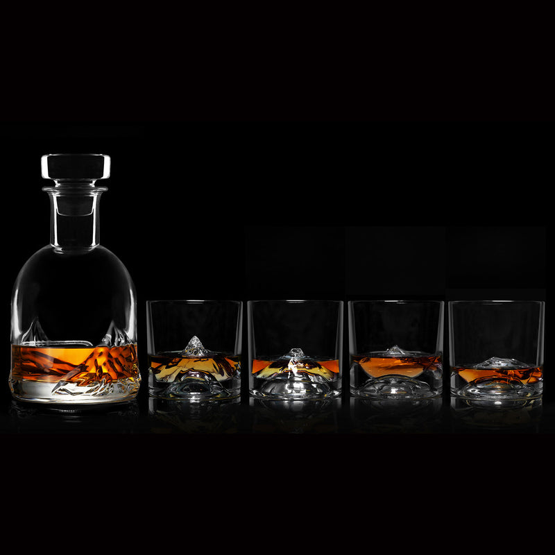 Load image into Gallery viewer, Liiton The Peaks Crystal Whiskey Decanter Set
