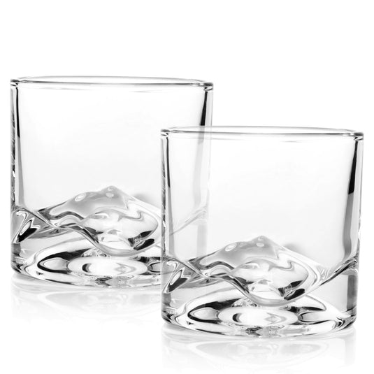 Liiton Mt. Blanc Crystal Whiskey Glasses Set of 2