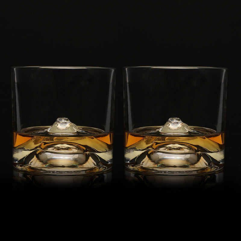 Load image into Gallery viewer, Liiton Fuji Crystal Whiskey Glasses Set of 2

