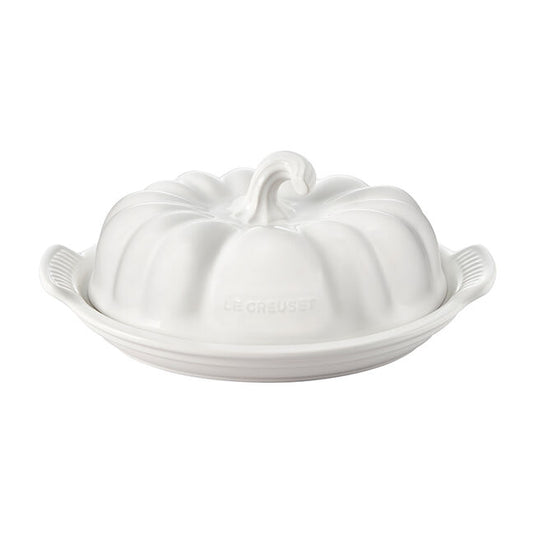 Ceramic Oval Butter Dish With Lid - Pumpkin Shaped Butter Plate, Safe & Durable Kitchen Storage
