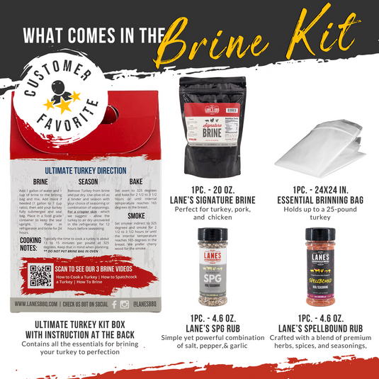 Lane's BBQ: Ultimate Turkey Brine Kit with Bag