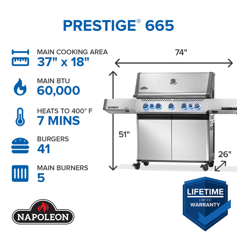 Load image into Gallery viewer, Napoleon Prestige® 665 RSIB with Infrared Side and Rear Burner
