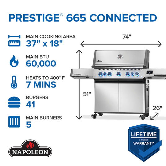 Napoleon Prestige® 665 Connected with Infrared Side and Rear Burner