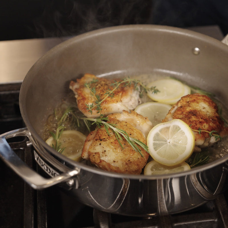 Load image into Gallery viewer, Viking PureGlide Pro 3-Ply 4.5-Quart Saute Pan with Metal Lid
