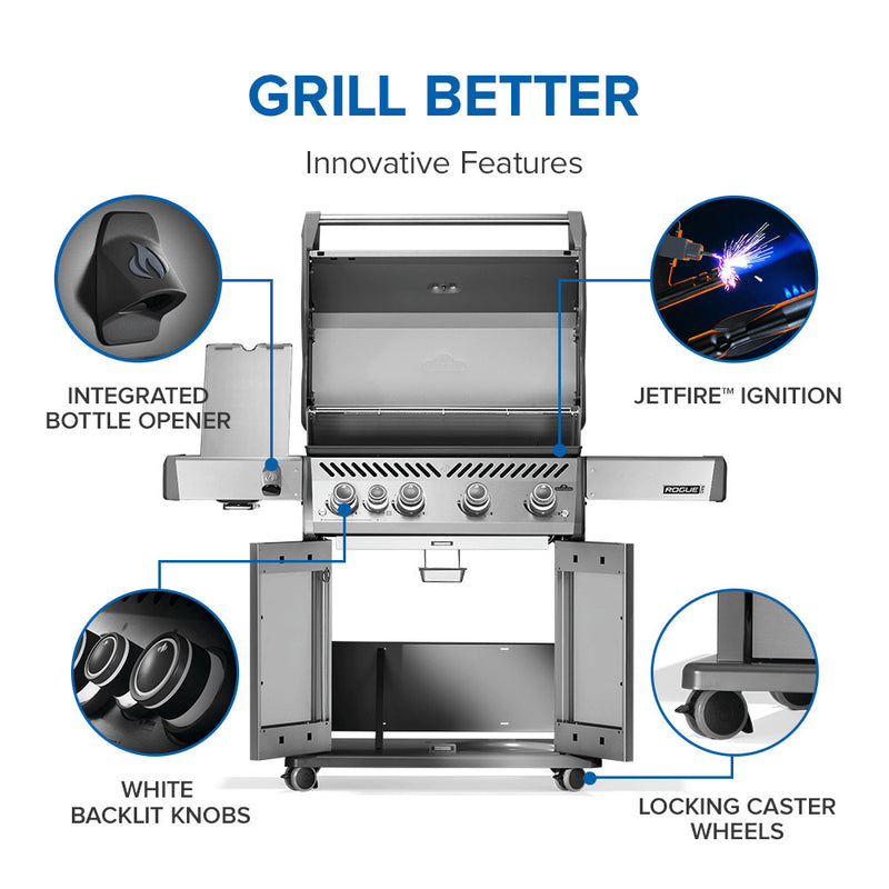 Load image into Gallery viewer, Napoleon Rogue® PRO 525 SIB with Infrared Side Burner
