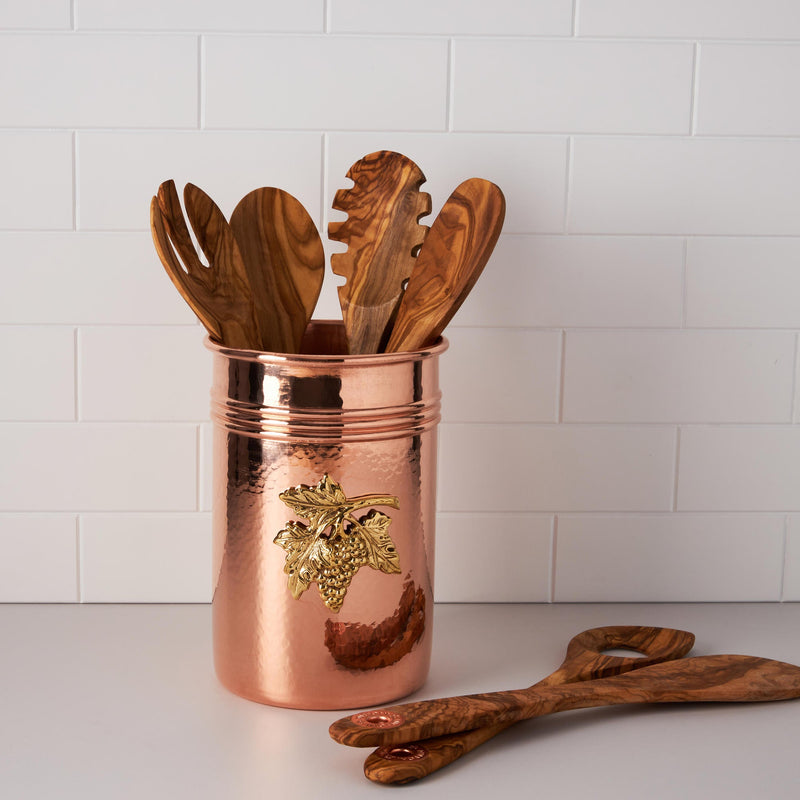 Load image into Gallery viewer, Ruffoni Utensil Holder with Olivewood Kitchen Tools
