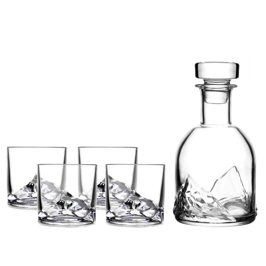 Liiton Everest Crystal Whiskey Decanter Set