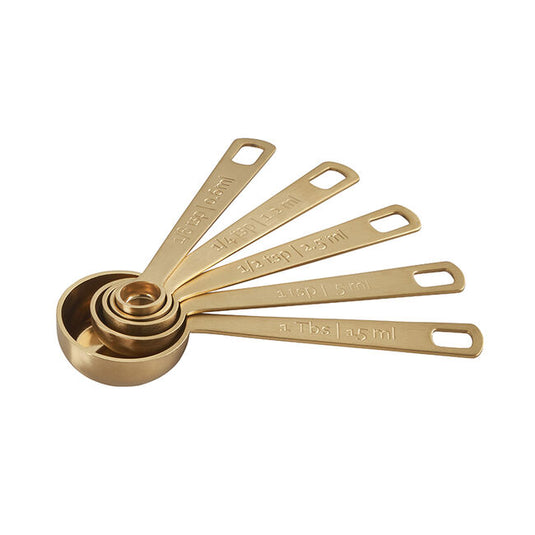 Le Creuset Gold 5-Piece Measuring Spoon Set
