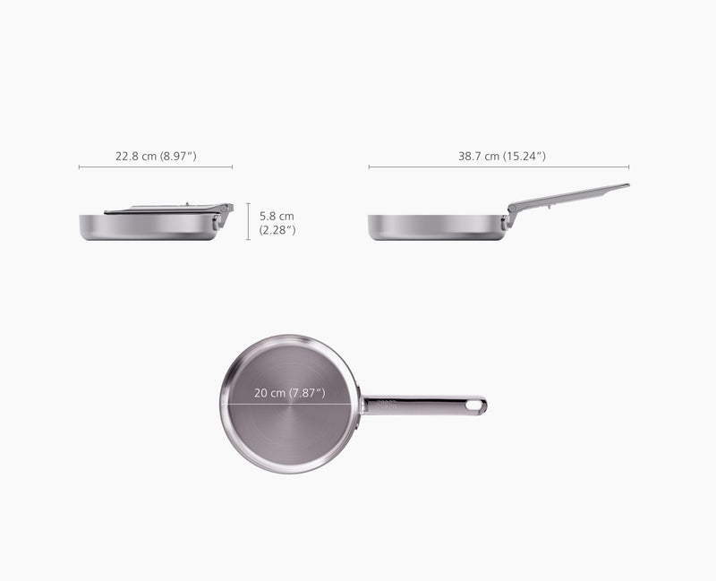 Load image into Gallery viewer, Joseph Joseph Space Steel Folding Handle 8" Frying Pan
