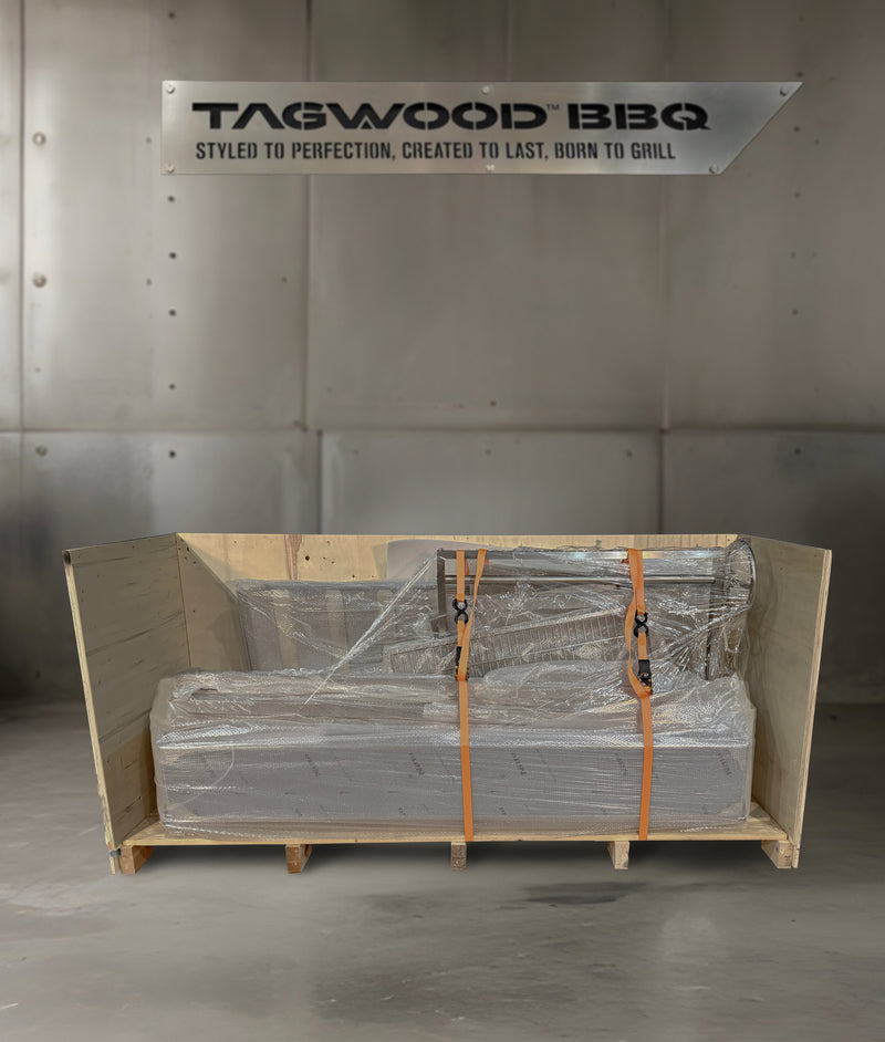 Load image into Gallery viewer, Tagwood Argentine Santa Maria Wood Fire &amp; Charcoal Gaucho Grill | BBQ06SS PARTIALLY ASSEMBLED
