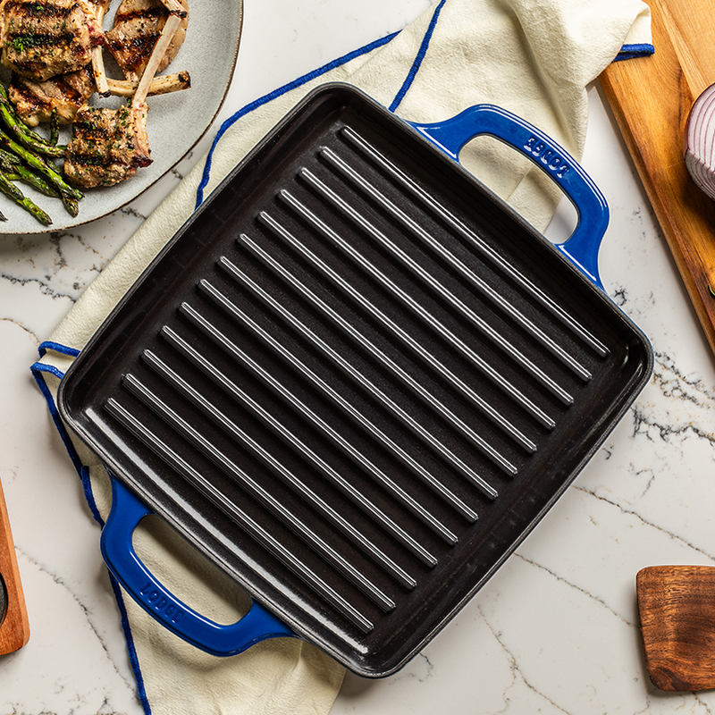 Load image into Gallery viewer, Lodge USA Enamel 11” Enameled Cast Iron Grill Pan Black Friday Sale
