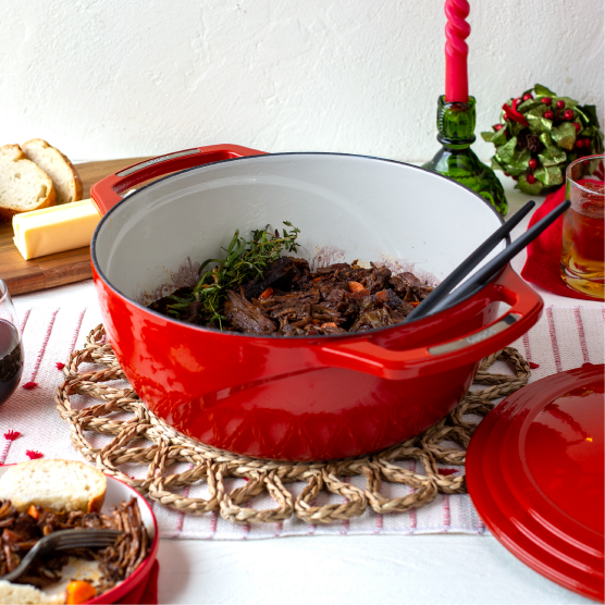 Load image into Gallery viewer, Lodge USA Enamel™ 7.5 Qt. Enameled Cast Iron Dutch Oven Black Friday Sale
