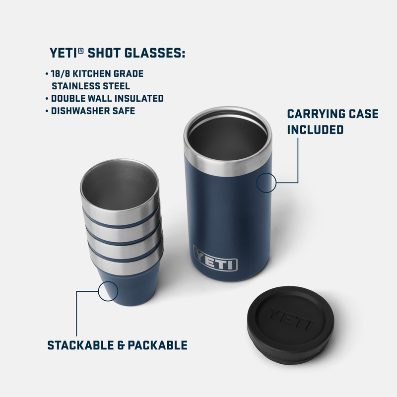 Load image into Gallery viewer, YETI Shot Glasses with Carrying Case
