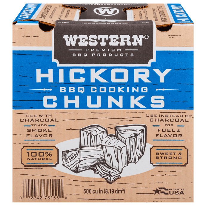 Western Hickory Wood BBQ Cooking Chunks