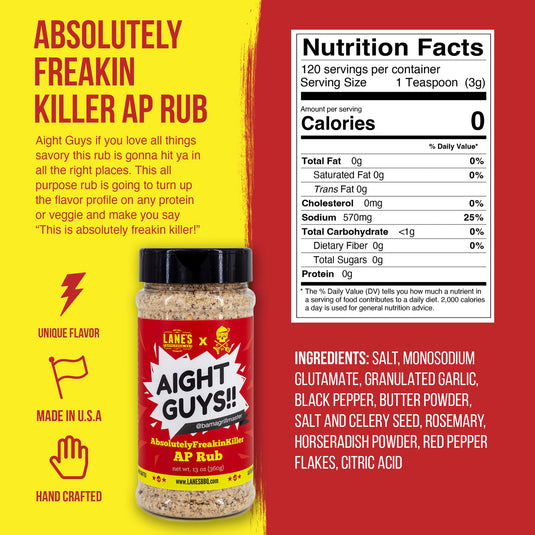Lane's BBQ: Bama's AbsolutelyFreakinKiller AP BBQ Rub