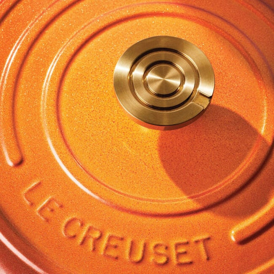 Le Creuset Signature Round Dutch Oven Flamme Dorée with Crucible Knob