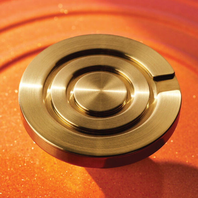 Load image into Gallery viewer, Le Creuset Signature Round Dutch Oven Flamme Dorée with Crucible Knob
