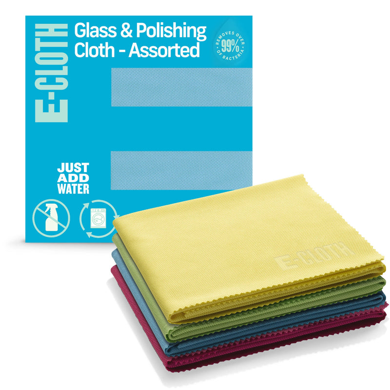 Load image into Gallery viewer, E-Cloth Glass &amp; Polishing Cloth Assorted Multipack (4-pack)
