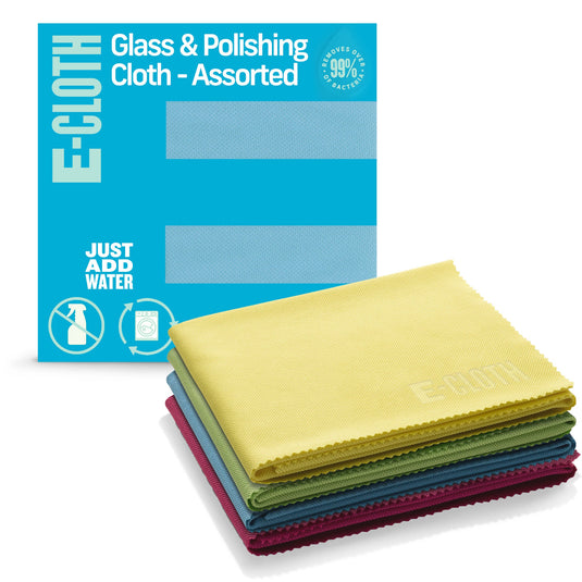 E-Cloth Glass & Polishing Cloth Assorted Multipack (4-pack)