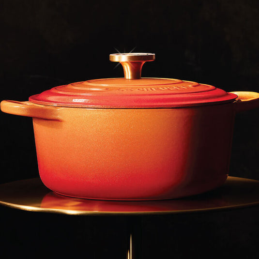 Le Creuset Signature Round Dutch Oven Flamme Dorée with Crucible Knob