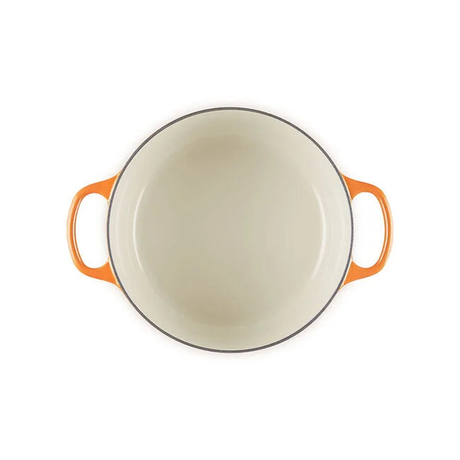 Load image into Gallery viewer, Le Creuset Signature Round Dutch Oven Flamme Dorée with Crucible Knob
