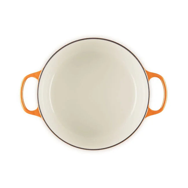 Load image into Gallery viewer, Le Creuset Signature Round Dutch Oven Flamme Dorée with Crucible Knob
