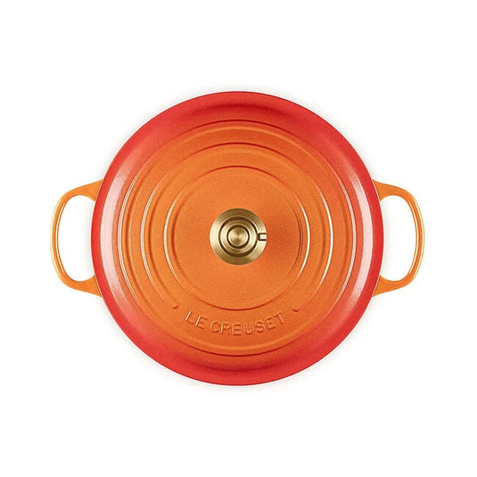 Le Creuset Signature Round Dutch Oven Flamme Dorée with Crucible Knob