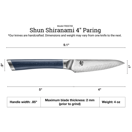 Shun Shiranami Paring 4"