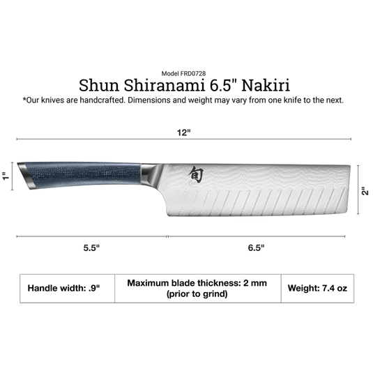 Shun Shiranami 6.5" Nakiri